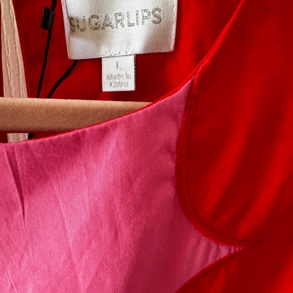 Sugarlips Red and Pink Mini Dress - Picture 2 of 3